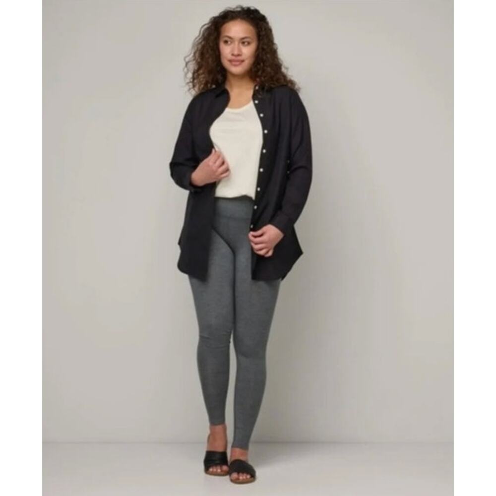 WOOL& Sz XL Florence Wool Linen Button Up Shirt Top Jacket Tunic